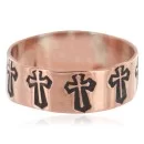 Handmade Cross Navajo Pure Copper Native American Ring 17092-11