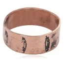 Handmade Feather Navajo Native American Pure Copper Ring 17094-3
