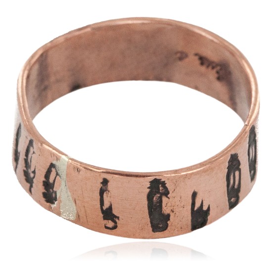 Handmade Certified Authentic Feather Navajo Native American Pure Copper Ring 17094-5 Handmade Certified Authentic Feather Navajo Native American Pure Copper Ring 17094-5