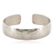 Handmade Certified Authentic Hammered Navajo Native American Nickel Bracelet 13057
