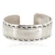 Handmade Certified Authentic Hammered Navajo Nickel Native American Bracelet 12964-1