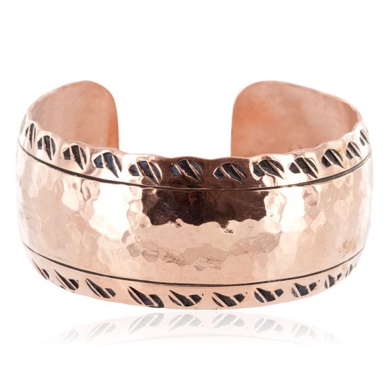 Handmade Certified Authentic Hammered Navajo Pure Copper Native American Bracelet 12941