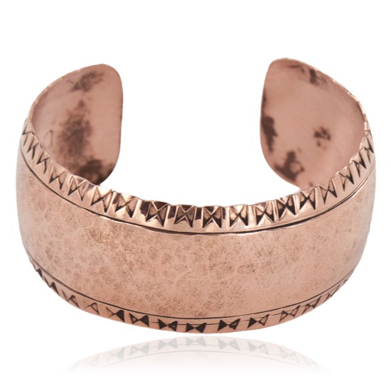 Handmade Certified Authentic Hammered Navajo Pure Copper Native American Bracelet 12955-6