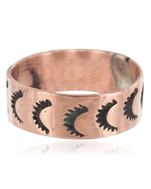 Handmade Certified Authentic Handmade Navajo Pure Copper Native American Ring 17093-9