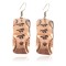 Handmade Certified Authentic Horse Navajo Handstamped Pure Copper Dangle Native American Earrings 18067-0