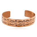 Handmade Certified Authentic Jiemmy Patters Navajo Pure Copper Native American Bracelet 12528-2