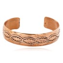 Handmade Certified Authentic Jiemmy Patters Navajo Pure Copper Native American Bracelet 12528-3