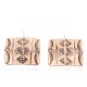 Handmade Certified Authentic Mountain Navajo Pure Copper Dangle Native American Earrings 18169-3