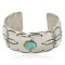 Handmade Certified Authentic Natural Turquoise Navajo Nickel Native American Bracelet  12784-16