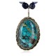 Handmade Certified Authentic Navajo 12kt Gold Filled .925 Sterling Silver Natural LAPIS and Turquoise Native American Necklace 14980