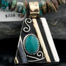 Handmade Certified Authentic Navajo .925 Sterling Silver 12kt Gold Filled Natural Turquoise Native American Necklace 370805366232