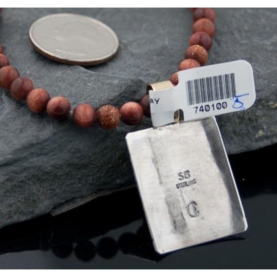 Handmade Certified Authentic Navajo .925 Sterling Silver 12kt Gold Filled Natural Turquoise Native American Necklace 370808784595
