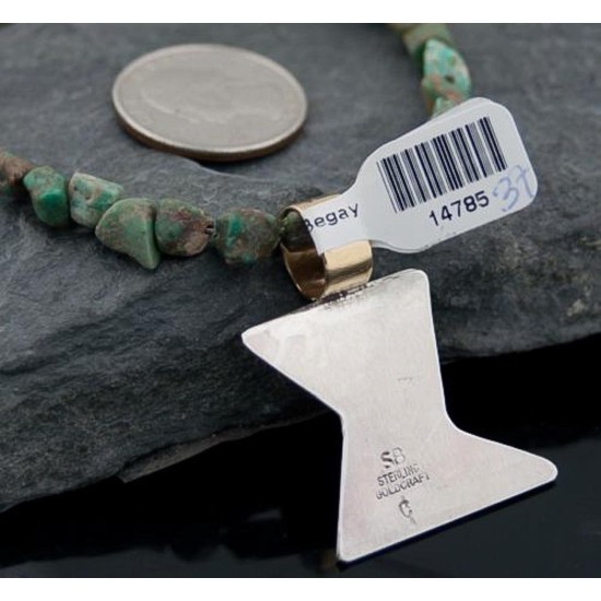 Handmade Certified Authentic Navajo .925 Sterling Silver 12kt Gold Filled Turquoise Native American Necklace 370808784599