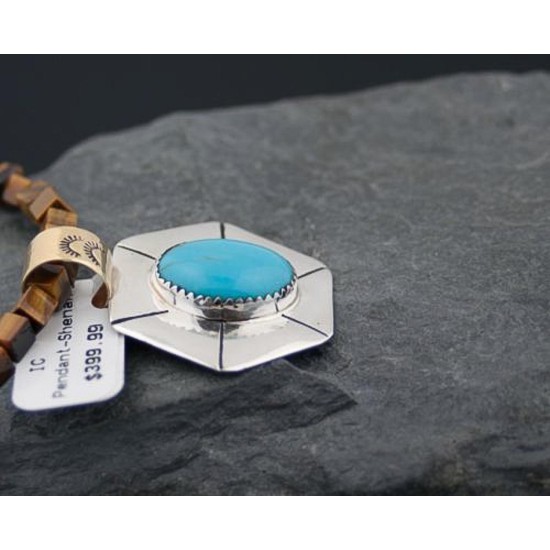 Handmade Certified Authentic Navajo .925 Sterling Silver 12kt Gold Filled Turquoise Native American Necklace 390595343521