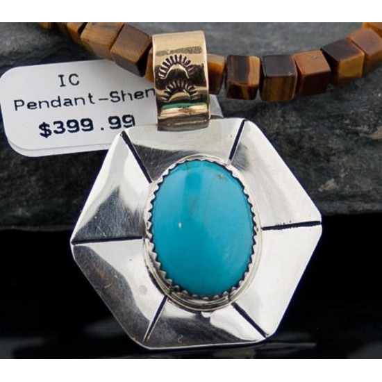 Handmade Certified Authentic Navajo .925 Sterling Silver 12kt Gold Filled Turquoise Native American Necklace 390595343521