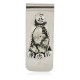 Handmade Certified Authentic Navajo .925 Sterling Silver and Nickel Natural White Buffalo Native American Money Clip 11264-2