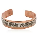 Handmade Navajo .925 Sterling Silver and Pure Copper Bracelet NB151219200238