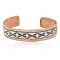 Handmade Certified Authentic Navajo .925 Sterling Silver and Pure Copper Native American Bracelet 12809-7