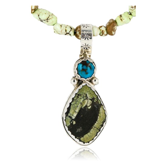 Handmade Certified Authentic Navajo .925 Sterling Silver and ST Turquoise Native American Necklace 390851504054 Handmade Certified Authentic Navajo .925 Sterling Silver and ST Turquoise Native American Necklace 390851504054