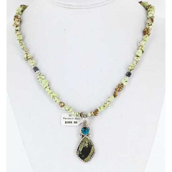 Handmade Certified Authentic Navajo .925 Sterling Silver and ST Turquoise Native American Necklace 390851504054 Handmade Certified Authentic Navajo .925 Sterling Silver and ST Turquoise Native American Necklace 390851504054