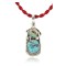 Handmade Certified Authentic Navajo .925 Sterling Silver and Turquoise and CORAL Native American Necklace 390802342491