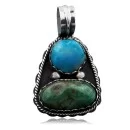 Handmade Navajo .925 Sterling Silver and Turquoise Native American Necklace 370876674841