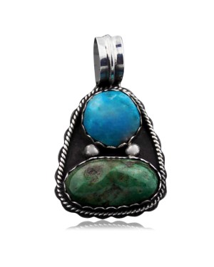 Handmade Certified Authentic Navajo .925 Sterling Silver and Turquoise Native American Necklace 370876674841