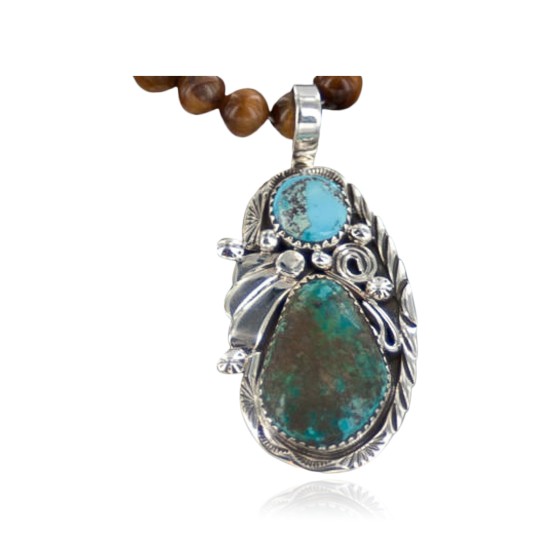 Handmade Certified Authentic Navajo .925 Sterling Silver and Turquoise Native American Necklace 370895663862