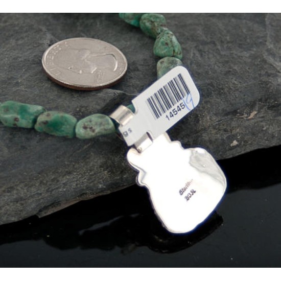 Handmade Certified Authentic Navajo .925 Sterling Silver and Turquoise Native American Necklace 370897385421