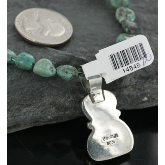 Handmade Certified Authentic Navajo .925 Sterling Silver and Turquoise Native American Necklace 370964627960