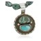 Handmade Certified Authentic Navajo .925 Sterling Silver and Turquoise Native American Necklace 370976661757
