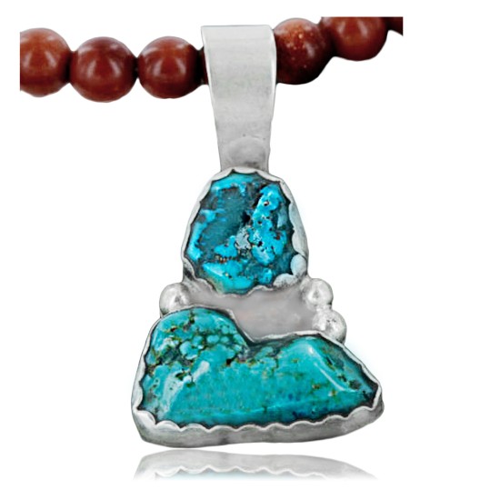 Handmade Certified Authentic Navajo .925 Sterling Silver and Turquoise Native American Necklace 370989080807