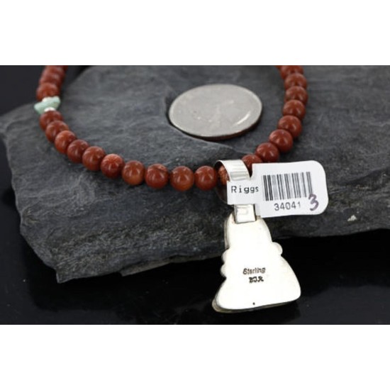 Handmade Certified Authentic Navajo .925 Sterling Silver and Turquoise Native American Necklace 370989080807