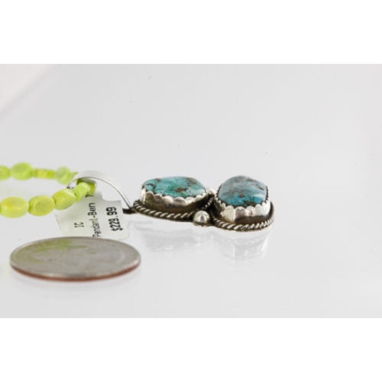 Handmade Certified Authentic Navajo .925 Sterling Silver and Turquoise Native American Necklace 370993141781