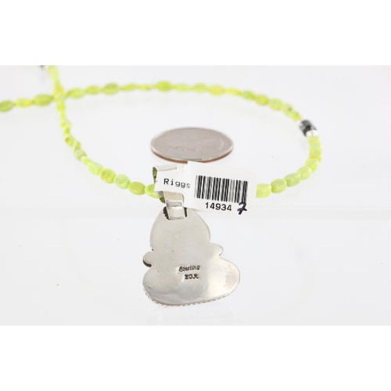 Handmade Certified Authentic Navajo .925 Sterling Silver and Turquoise Native American Necklace 370993141781