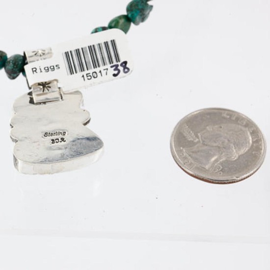 Handmade Certified Authentic Navajo .925 Sterling Silver and Turquoise Native American Necklace 370996088454