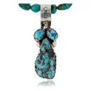 Handmade Navajo .925 Sterling Silver and Turquoise Native American Necklace 370996180716