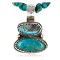 Handmade Navajo .925 Sterling Silver and Turquoise Native American Necklace 371002915601