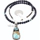 Handmade Certified Authentic Navajo .925 Sterling Silver and Turquoise Native American Necklace 371006022155