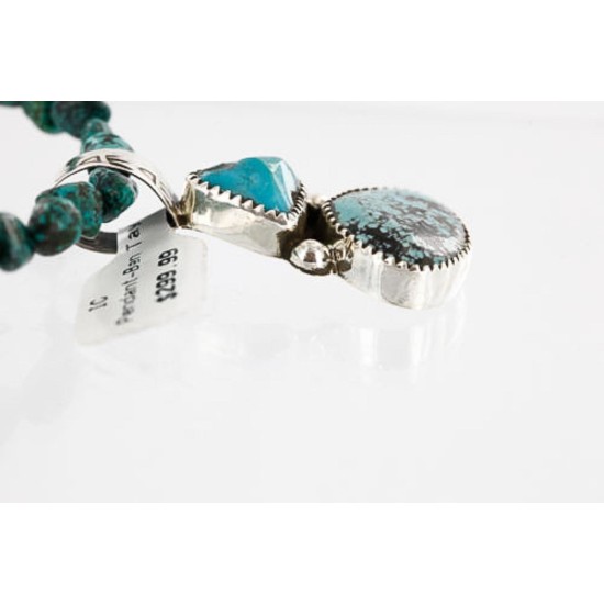 Handmade Certified Authentic Navajo .925 Sterling Silver and Turquoise Native American Necklace 371013528686