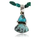 Handmade Navajo .925 Sterling Silver and Turquoise Native American Necklace 371013528686