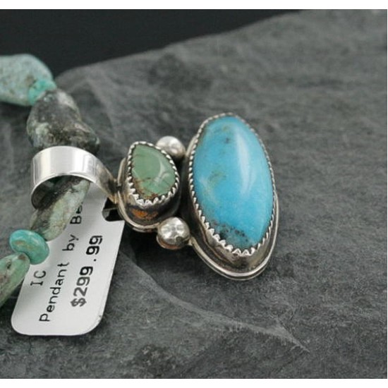 Handmade Certified Authentic Navajo .925 Sterling Silver and Turquoise Native American Necklace 390668307471