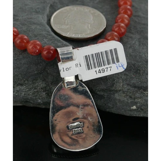 Handmade Certified Authentic Navajo .925 Sterling Silver and Turquoise Native American Necklace 390681054398