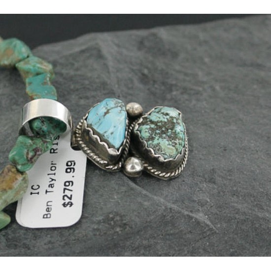 Handmade Certified Authentic Navajo .925 Sterling Silver and Turquoise Native American Necklace 390683040492