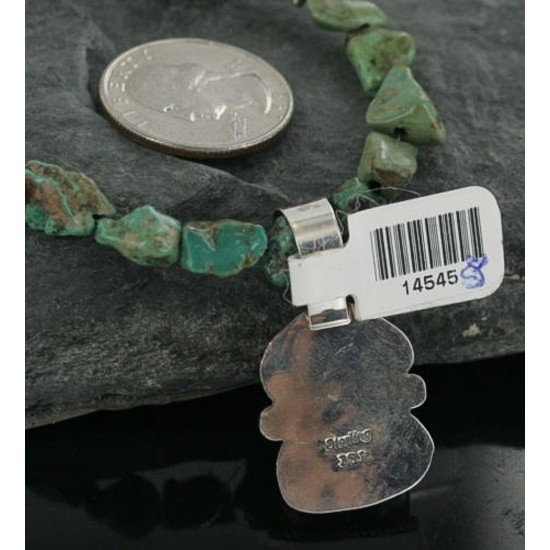 Handmade Certified Authentic Navajo .925 Sterling Silver and Turquoise Native American Necklace 390683040492