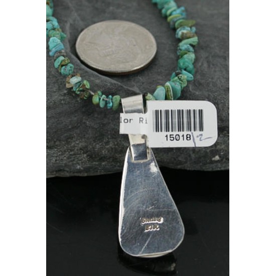 Handmade Certified Authentic Navajo .925 Sterling Silver and Turquoise Native American Necklace 390716818339 Handmade Certified Authentic Navajo .925 Sterling Silver and Turquoise Native American Necklace 390716818339