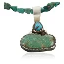 Handmade Navajo .925 Sterling Silver and Turquoise Native American Necklace 390738121749