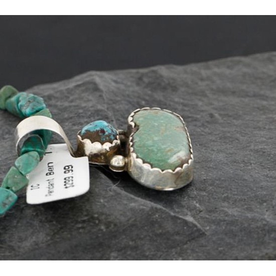 Handmade Certified Authentic Navajo .925 Sterling Silver and Turquoise Native American Necklace 390738121749