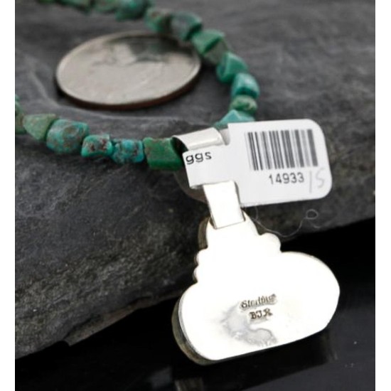 Handmade Certified Authentic Navajo .925 Sterling Silver and Turquoise Native American Necklace 390738121749