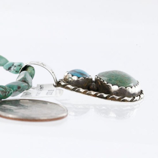 Handmade Certified Authentic Navajo .925 Sterling Silver and Turquoise Native American Necklace 390766175500 Handmade Certified Authentic Navajo .925 Sterling Silver and Turquoise Native American Necklace 390766175500